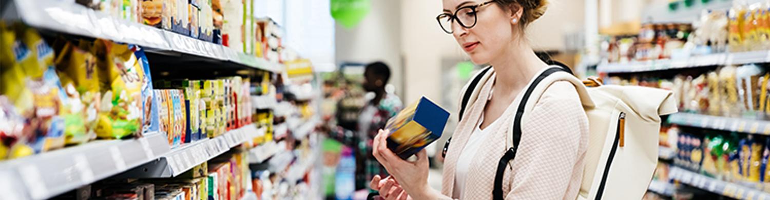 Etiquette alimentaire d’un produit alimentaire.