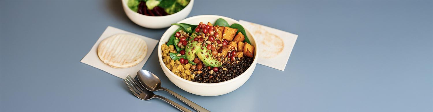 salade végétarienne colorée dans une assiette