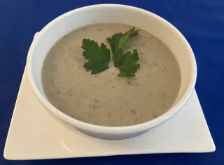 Potage aux pieds de champignons